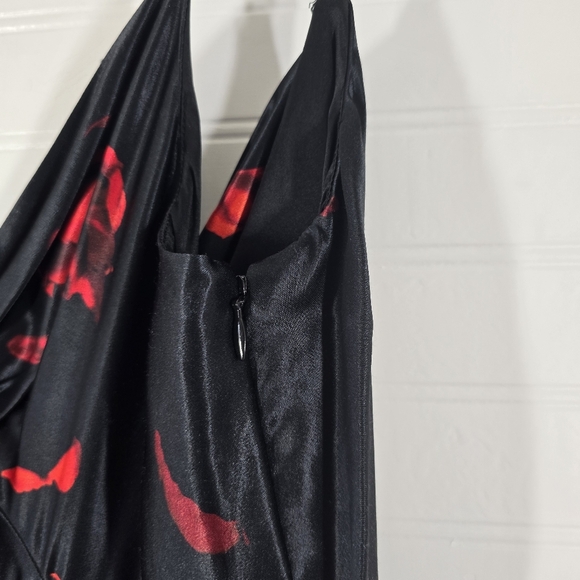 NWT Alexander Wang Rose Printed Satin Slip Sun Dress with Twist Knot Det… - Picture 7 of 12